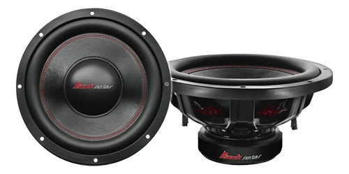 2 Subwoofers De 10'' 650w. Rms 4+4 Ohm Rockseries Rks-el1024 Color Negro