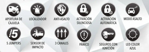 Alarma Automotriz 16 Funciones 2 Controles Extreme Evolution