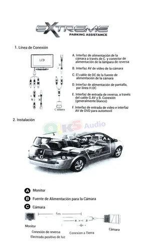 Cámara Reversa Porta Placa Universal Extreme Ex-lp400 Auto/carro 100°