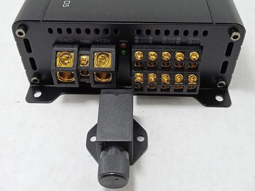 Amplificador 5 Canales Treo Nanohd5 Clase D Para Auto Potente 110wx4 + 900wx1 Negro