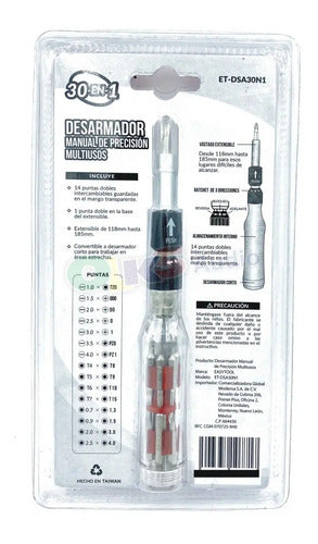 Desarmador Manual De Precisión 30 En 1 Easytool Et-dsa30n1