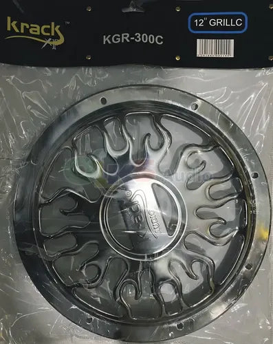 Rejilla De Metal Para Subwoofer De 12 Pulgadas Krack Kgr-300 Color Cromo