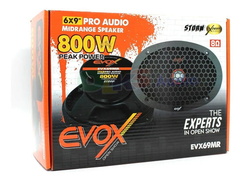 Medio Rango Evox 6x9 PuLG 400w / 800w 8 Omhs Evx69mr Color Negro