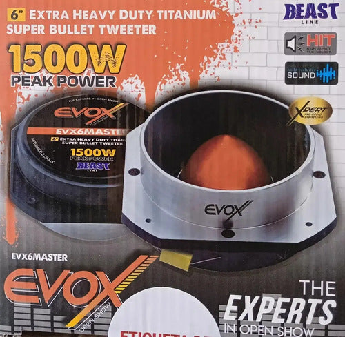 Super Tweeter Bala 6  Open Show 750w Rms Evox Evx6master