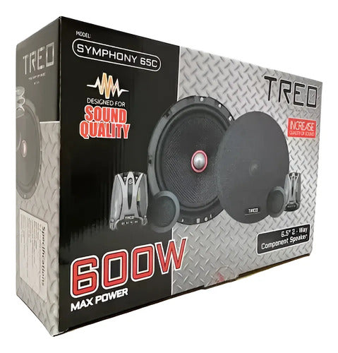 Set De Medios De 2 Vias 6.5 6-1/2 600 Watts Treo Symphony65c