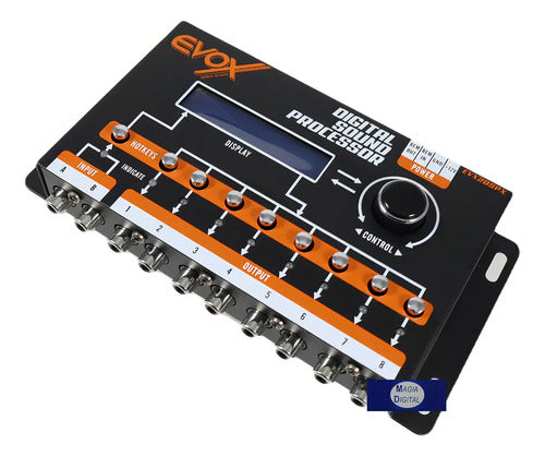 Procesador Digital 15 Bandas 8rca 6v Crossover Evox Evx2dspx