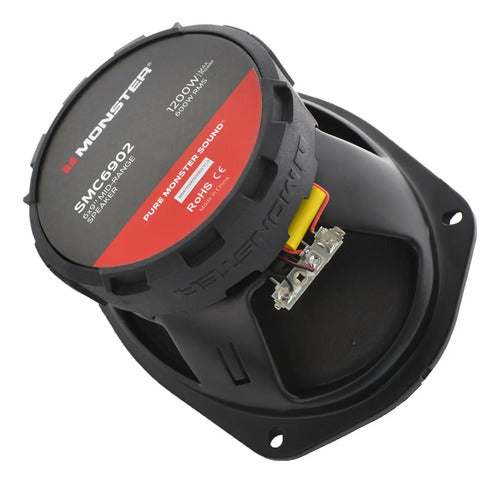 Par D Medio Rango Coaxial 6x9 600w Rms 8 Ohm Monster Smc6902