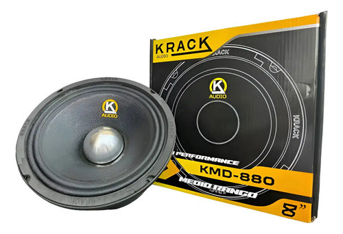 Par Medio Rango Krack Audio 8 Kmd-880 250w Rms/500w Max Color Negro
