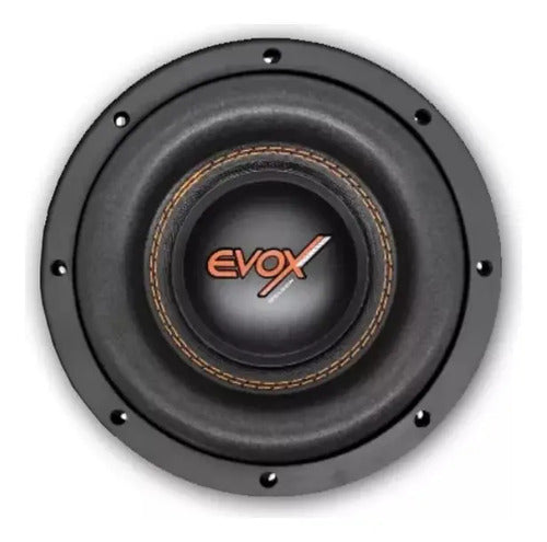 2 Subwoofer 8 Doble Bobina 750w Rms 4+4 Ohms Evox 2-evx8pw Negro Con Naranja