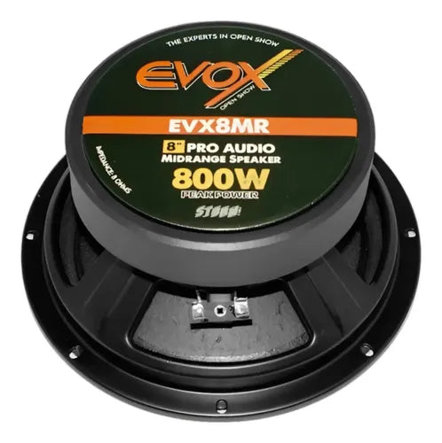 2 Medios Rangos 8'' Led Azul 400w Rms Open Show Evox Evx8led