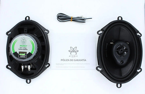 Par Bocinas 5x7 6x8 3 Vias 70 Watts Rms 4 Ohms Atomic Iron57