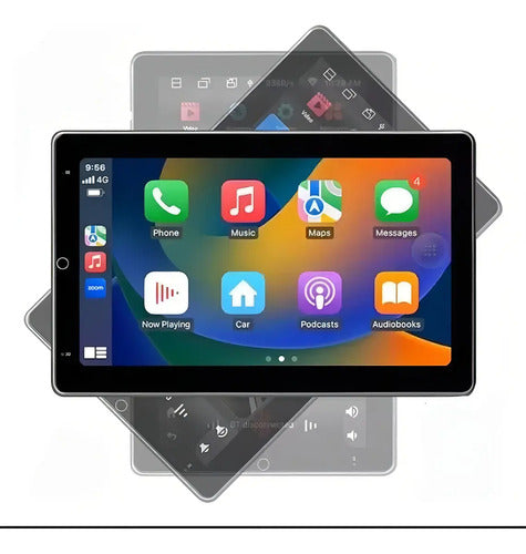 Pantalla Giratoria 1 Din 10 PLG Treo360x1 Wi Fi Car Play Color Negro