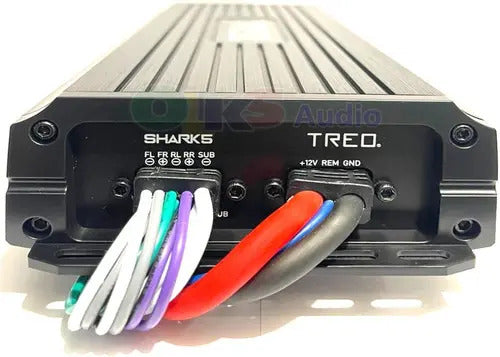 Amplificador Mini Marino 5 Canales 1750watts Rms Treo Shark5 Color Negro
