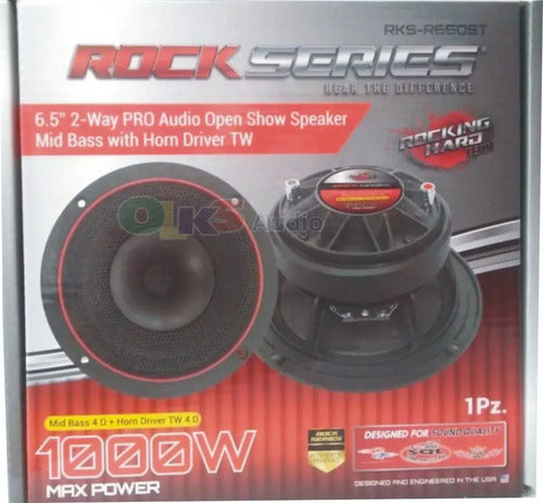 2 Medios 6.5 2 Vias Open Show 500w Rms Rockseries Rks-r65ost