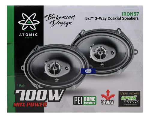 Par Bocinas 5x7 6x8 3 Vias 70 Watts Rms 4 Ohms Atomic Iron57