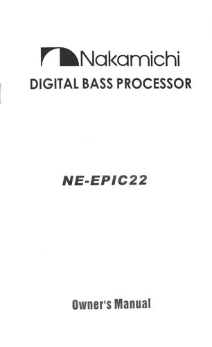 Epicentro Procesador Bajos Nakamichi Ne-epic22 Doble Perilla Color Negro