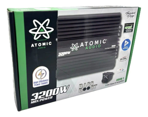 Amplificador 1 Canal Atomic Orion1 3200w Max Clase D Negro