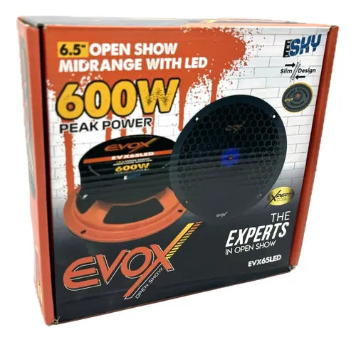 Medio Rango 6.5 300w Rms Luz Led Open Show Evox Sky Evx65led