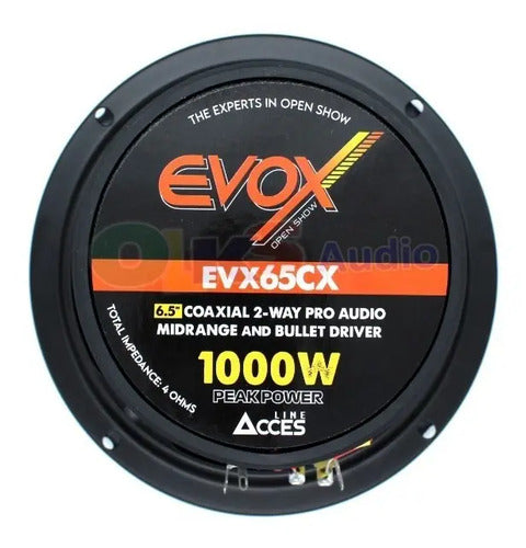 Medio Rango 6.5 250w Rms 2 Vias Open Show Evox Acces Evx65cx