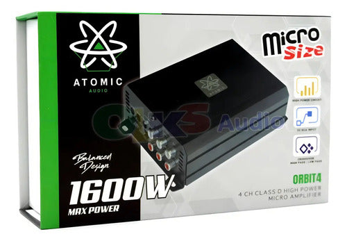 Amplificador Micro 4 Canales 720w Rms 2 Ohms Atomic Orbit4