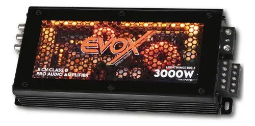 Amplificador 5 Canales 110wx4 Led Negro Evox Lightning1800.5