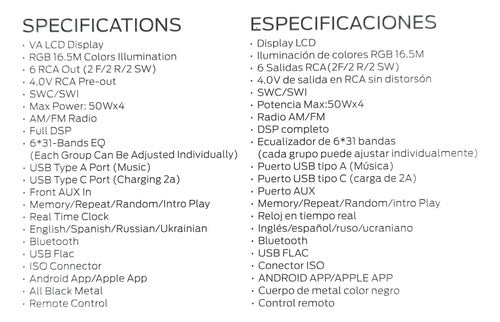 Estéreo 1 Din Monster Mtr-100 Rgb Con Dsp 4v