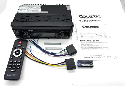Autoestereo Caratula Desmonta Bt App 2-usb Sd Coustic Co-200