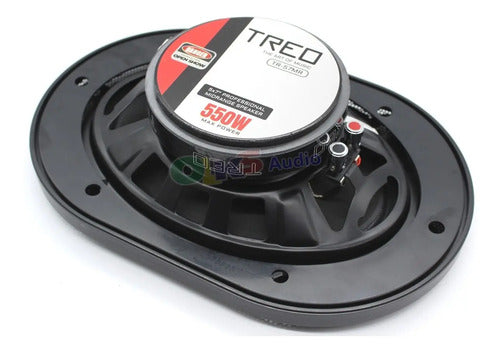 2 Medios Rangos De 5x7 Y 6x8 275w Rms Open Show Treo Tr-57mr Color Negro