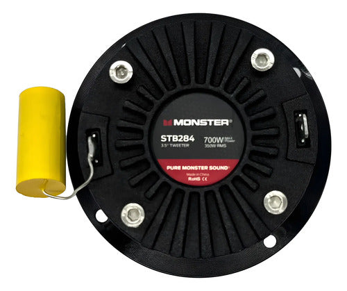 2 Tweeter 3.5 Pulgadas 500w Rms Monster Stb284 Negro
