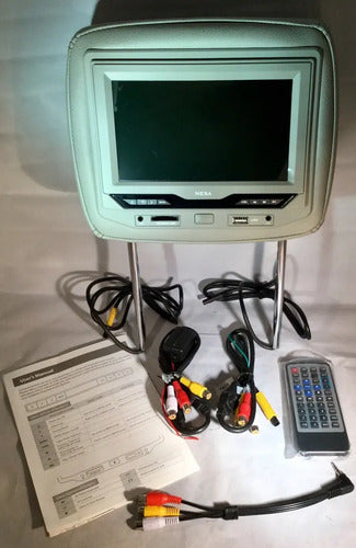 2 Cabeceras Pantalla Touch De 7' Usb Dvd Gris Nesa Npm-709dv