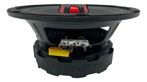 2 Medio Rangos Coaxial De 8'' 600w Rms 8 Ohms Monster Smc802 Color Negro