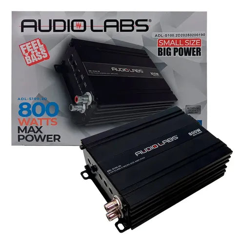 Mini Amplificador 2 Canales Audio Labs Adl-s100.2 800w Negro