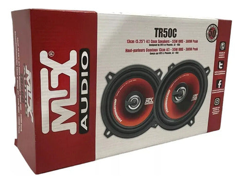 Bocinas 5.25 Pulgadas Mtx Audio Tr50c 220w Max 2 Vías Color Rojo