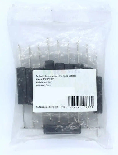 Paquete Con 10 Fusibles Anl De 120 Amper Rockseries Anl120p