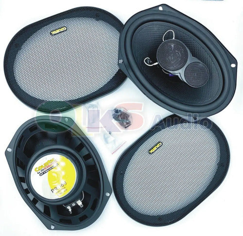 Par Bocinas De 6x9 Pulgada 3 Vias 80 Watts Rms Coustic Pro69