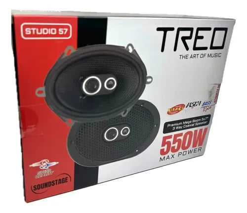 Bocinas Coaxiales 3 Vias De 5x7¨ 550 Watts Max Treo Studio57