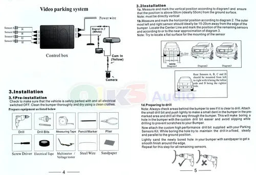 Retrovisor Monitor Cámara Sensores Revers Extreme Ex-rcam-04