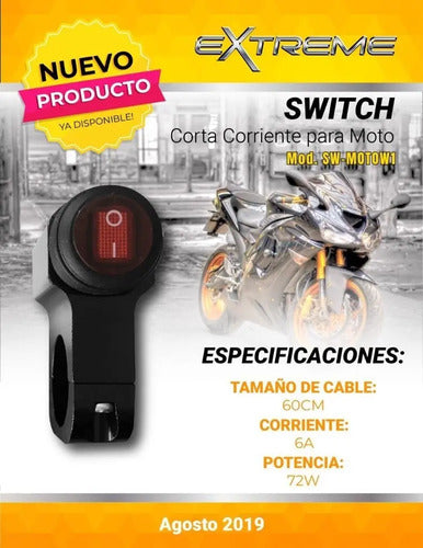 Switch Interruptor Corta Corriente Moto Extreme Sw-motow1