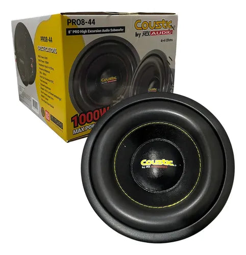 Subwoofer 8 Pulgadas Coustic Pro8-44 1000w Max Color Negro
