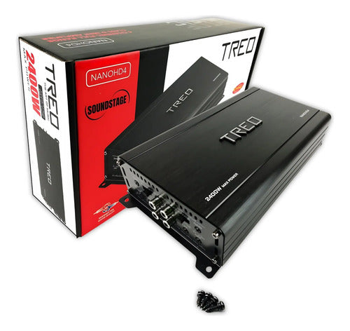 Amplificador Mini 4 Canales Clase D 1200w. Rms Treo Nanohd4