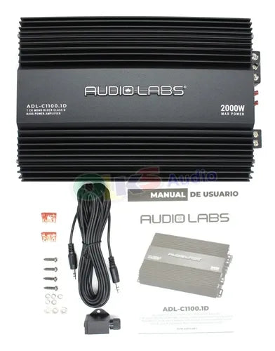 Amplificador 1 Canal Audiolabs Adl-c1100.1d Clase D 2000w Negro