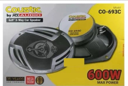 Bocinas Coaxiales De 3 Vías De 6x9 Co-693c Coustic Mtx Color Plateado