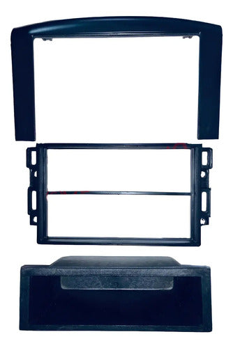 Frente Adaptador Con Bisel Y Guantera Para Autoestereos De 1 O 2 Din Para Chevrolet Aveo 2