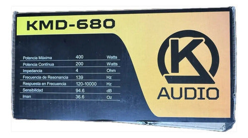 2 Medios Rangos 6.5´´ 200w Rms 4 Ohms Krack Kmd-680