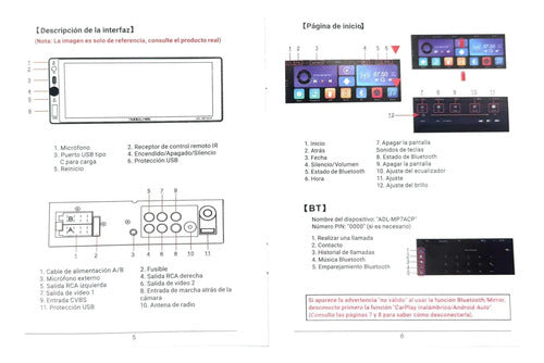 Estéreo 1 Din Pantalla 7 PLG Audio Labs Carplay Inalámbrico Negro