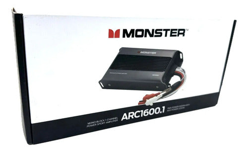 Amplificador Marino 1 Canal Monster Auto Arc1600.1 3200w Negro Plateado