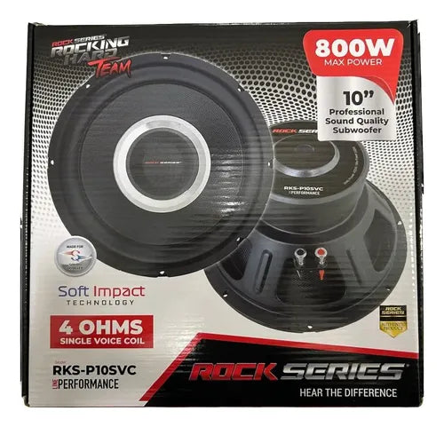 Subwoofer Rock Series Rks-ps10svc De 10 PLG 400w Rms Negro