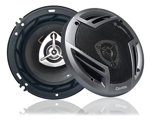 Bocinas 4puLG Coustic Co-42c 2 Vias 300 Watts Color Negro