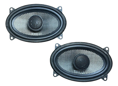 Par De Bocinas Coaxial Music46 Treo 4x6 PuLG 450w Max Negro