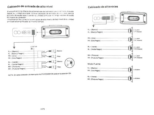 Amplificador Marino 4 Canales Monster Auto Arc140.4 2000w Gris Plateado